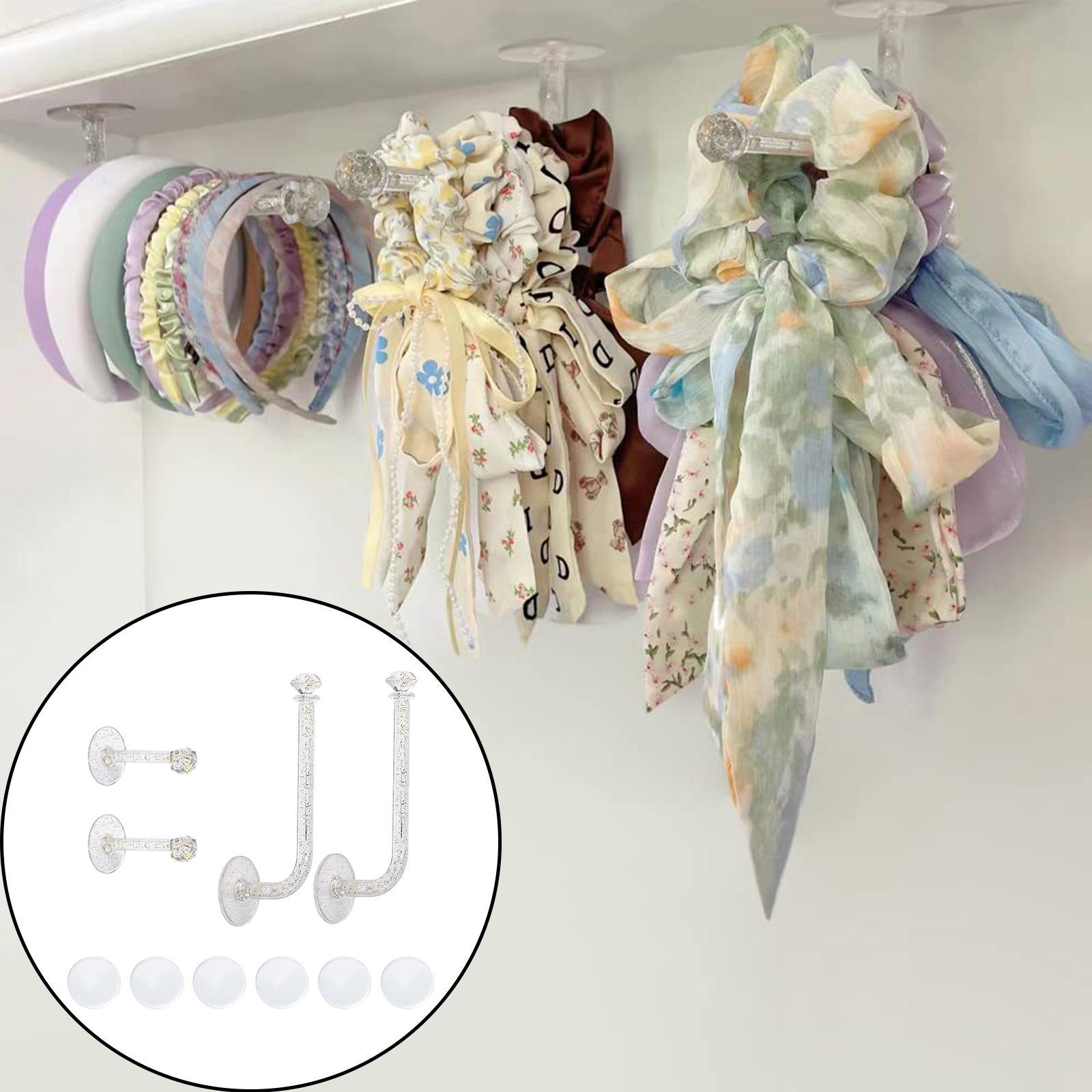 Hairpin Storage Rack Wall Mount Transparent Hook for Office Kitchen Bathroom