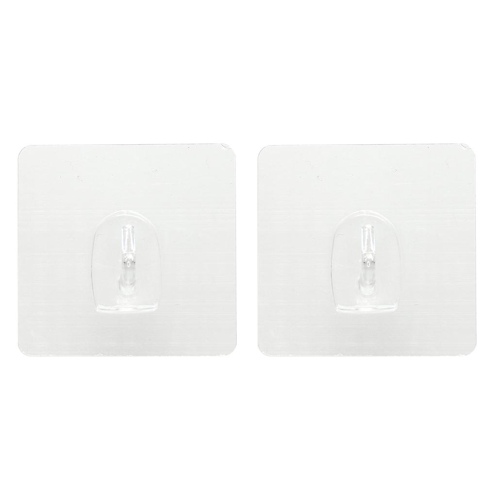 Wall Door House Home Square Plastic Self Adhensive Sticky Hook Hooks Holder