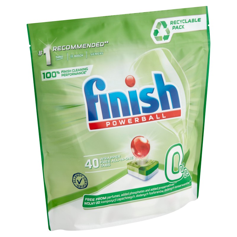 Viên rửa chén, bát Finish All in 1 max Eco 0% (40 viên) - Dành cho máy - Nhập khẩu tại Đức