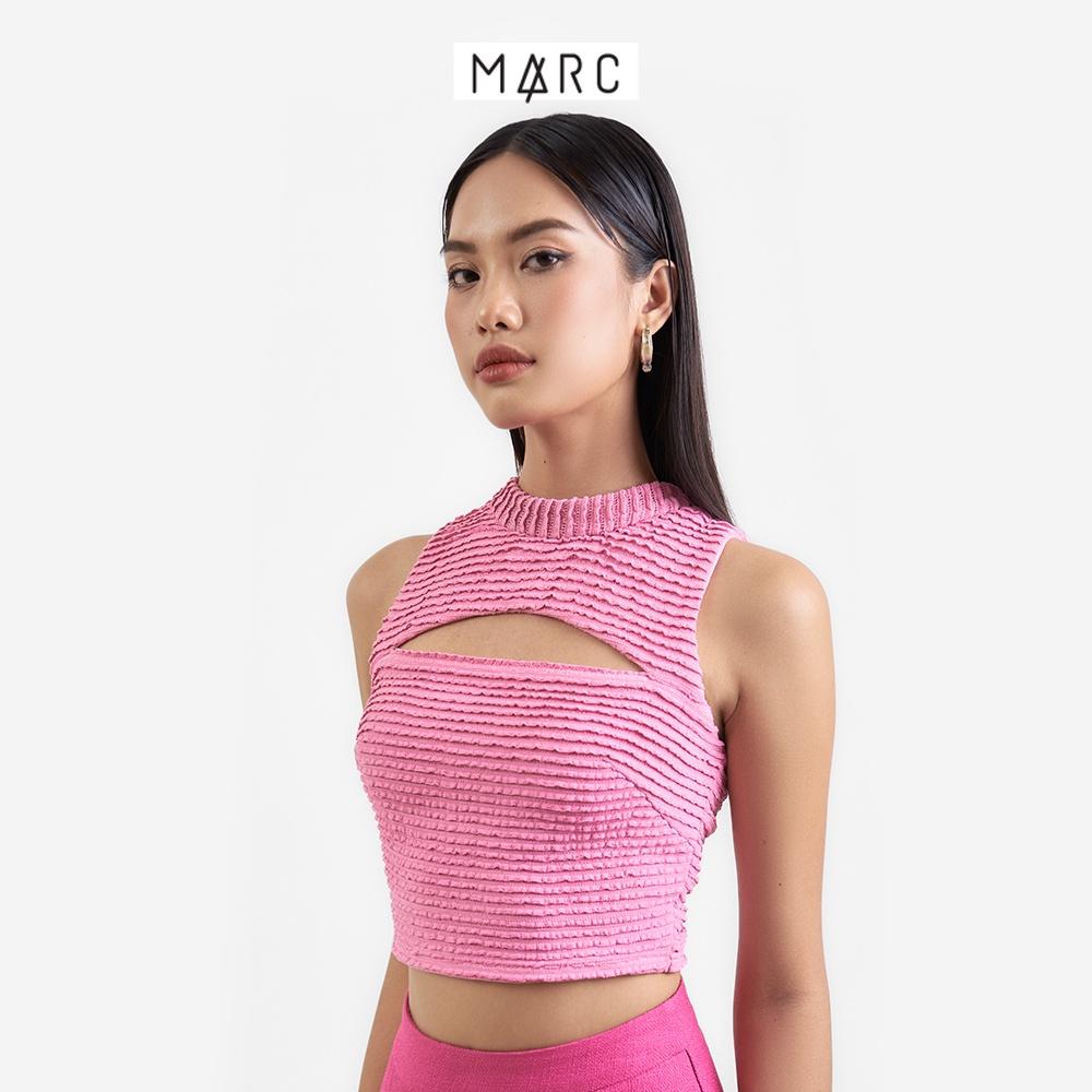 Áo croptop nữ MARC FASHION sát nách cổ tròn xẻ ngực CBLH111522