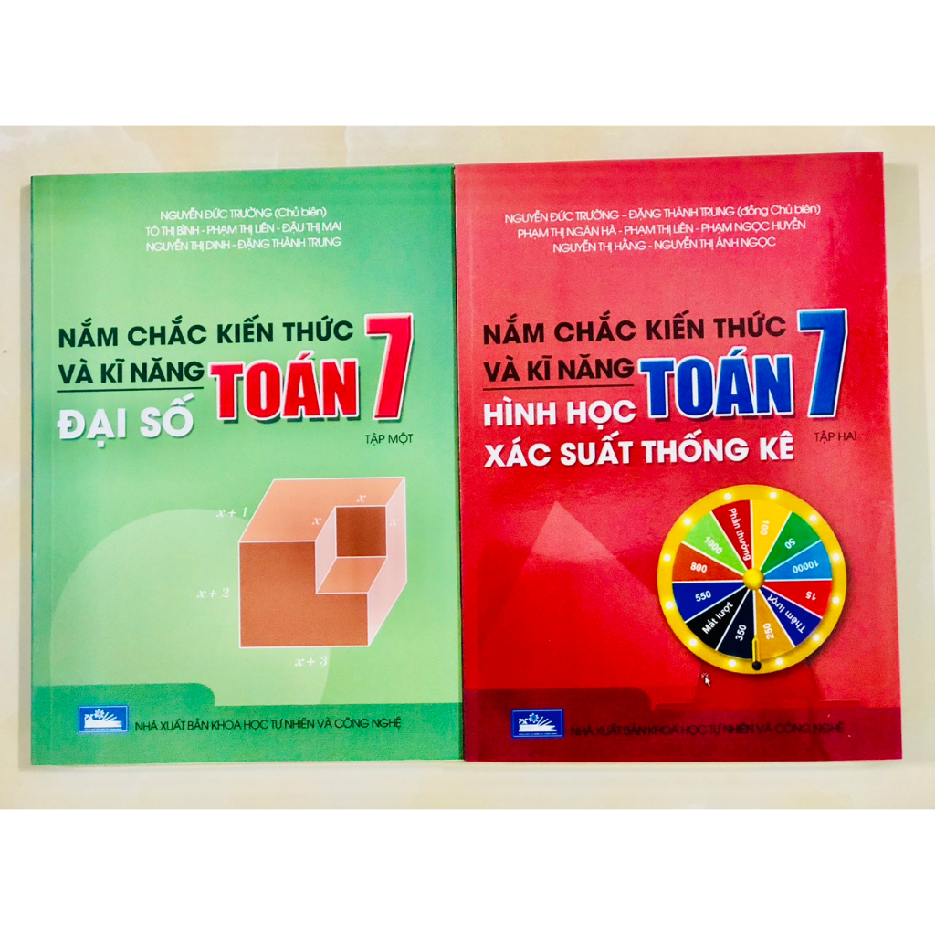 Sách - Combo 2 Cuốn Nắm chắc kiến thức và kĩ năng Toán 7 Đại số và Hình học xác suất thống kê