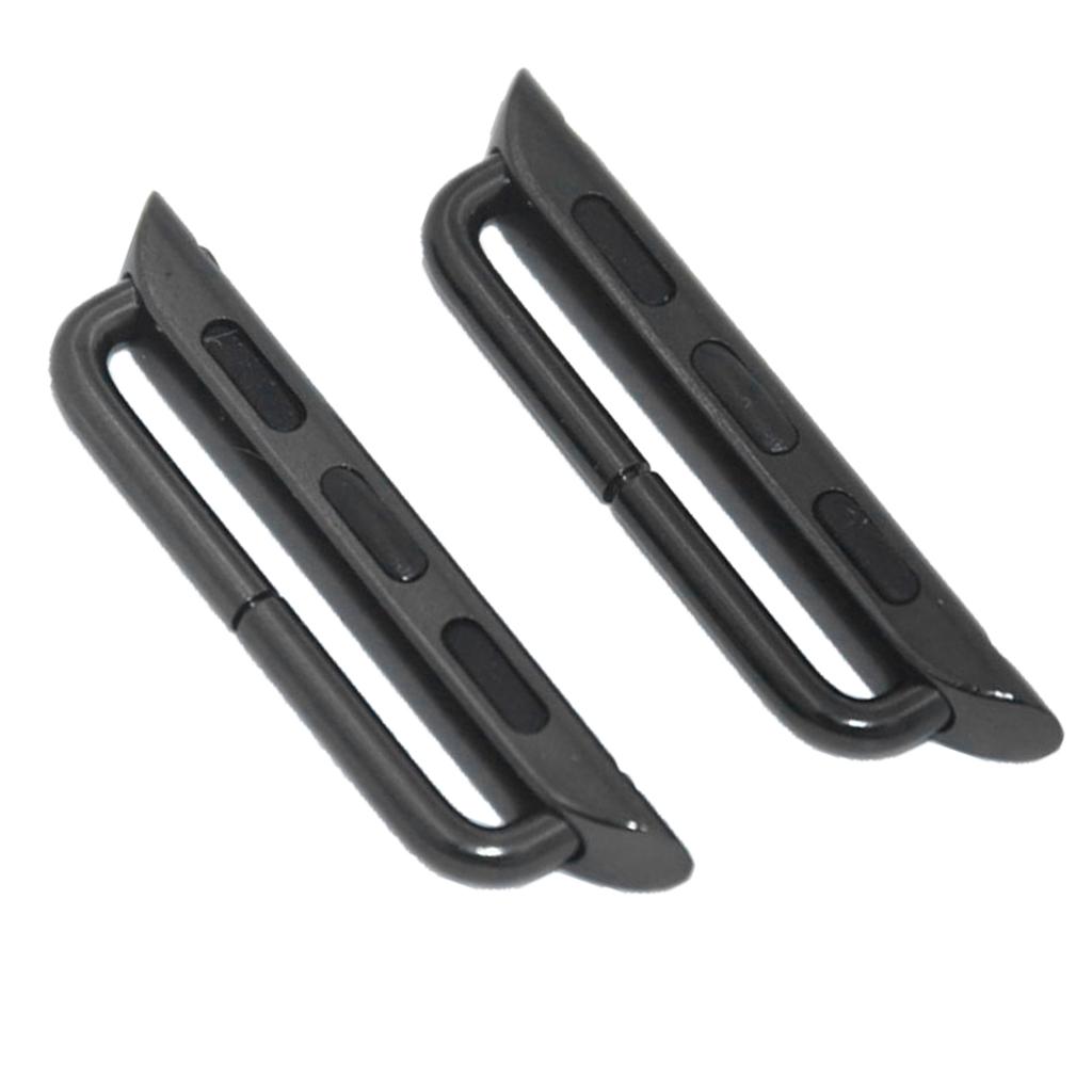 2 Pcs Compatible with Watch Adapters 44mm Stainless Steel