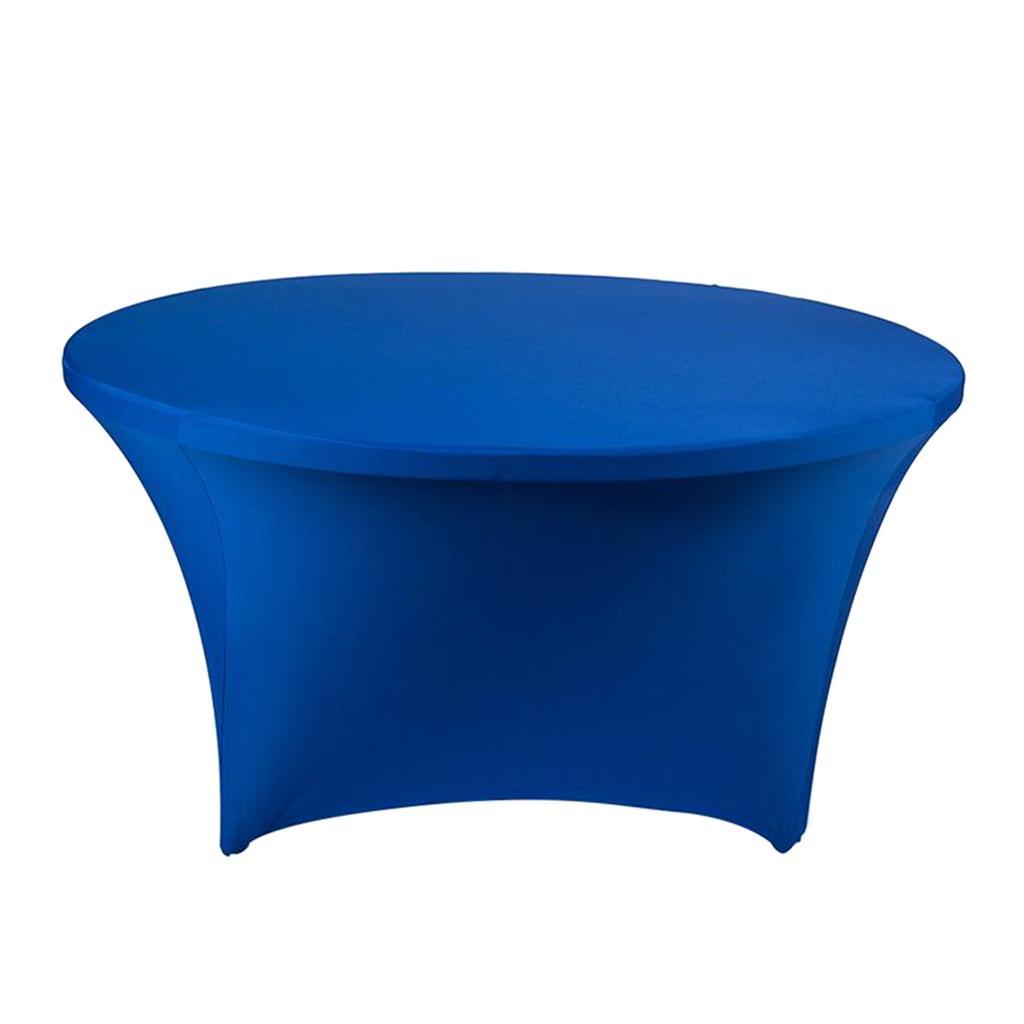 Round Tablecloth Fitted Stretch Elastic Table Cover for 120x75cm