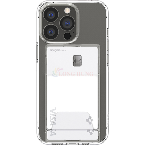 Ốp lưng chống sốc tích hợp khe đựng thẻ Spigen Crystal Slot Dual dành cho iPhone 15 Pro Max/15 Plus/14 Series - Hàng chính hãng