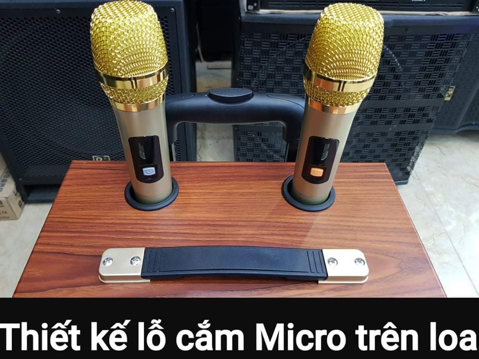 Loa kéo Karaoke Bluetooth CM.Audio CM-K10: Bass 25, Có 2 Micro không dây đi kèm