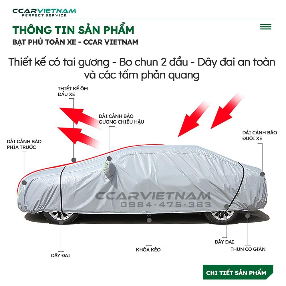 Bạt Phủ Xe Ô Tô 4, 5 Chỗ, 7 Chỗ Cách Nhiệt Che Nắng Mưa - Bạt Trùm Xe Hơi CCAR Cao Cấp - Ccar Vietnam