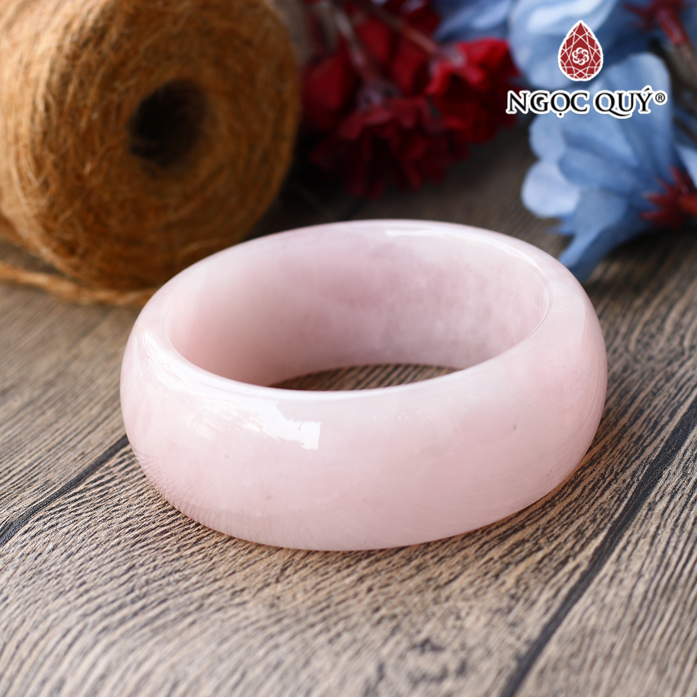 Vòng liền khối đá thạch anh hồng mệnh hỏa, thổ - Ngọc Quý Gemstones
