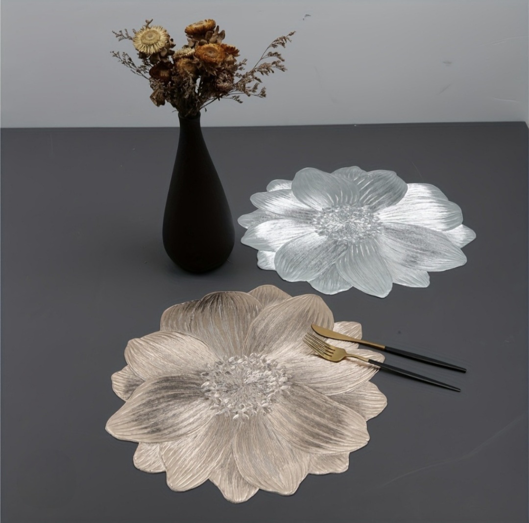 [KoSuyTu] Tấm Lót Bàn Ăn Họa Tiết Hoa Sen - Sang Trọng, Bền, Sạch Sẽ - 38CM