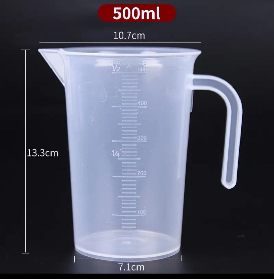 Bộ 2 Ca Đong Nhựa Có Vạch Chia Định Lượng 500ml