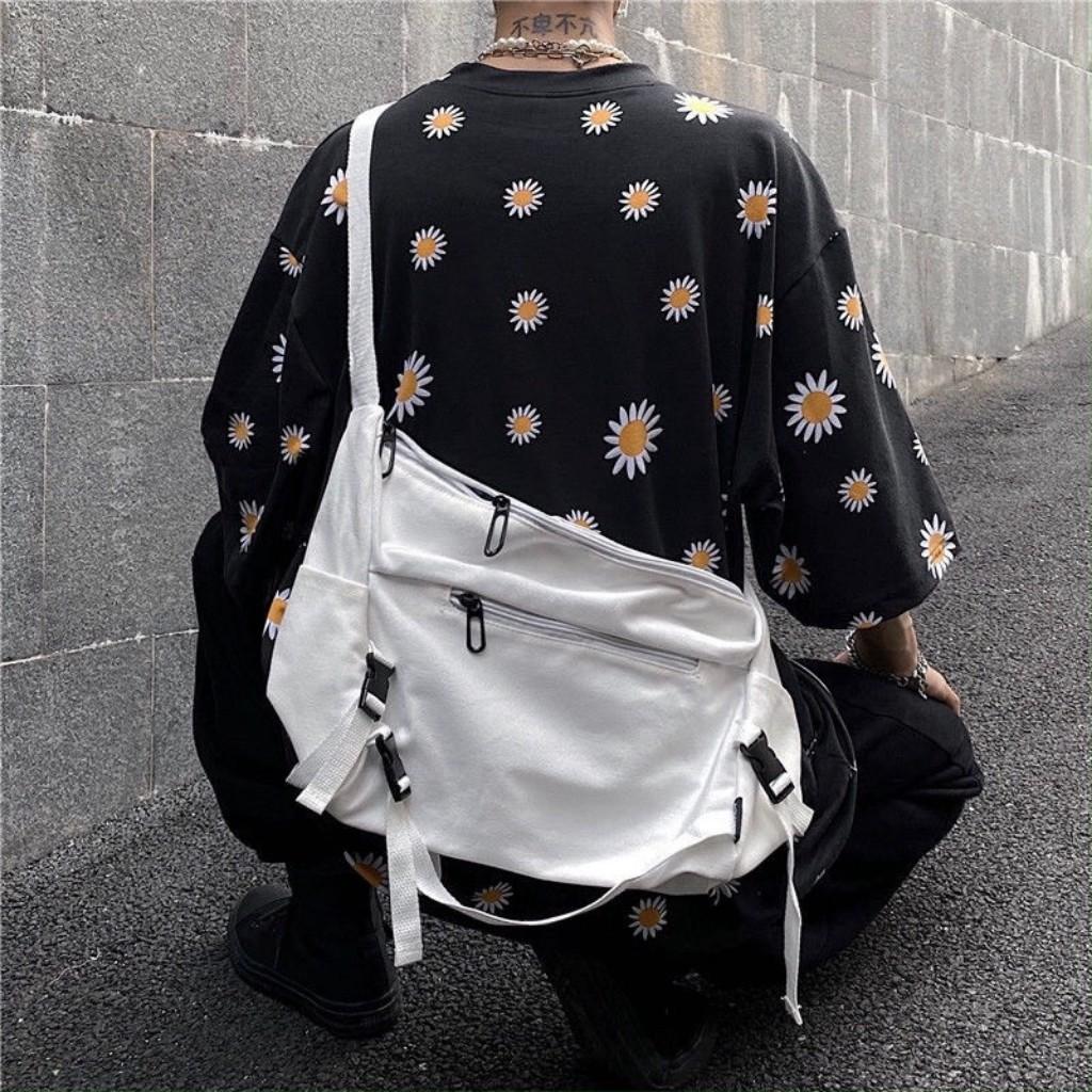 Túi đeo chéo Vải Canvas nam nữ học sinh sinh viên đi học đi chơi thời trang Hàn Quốc