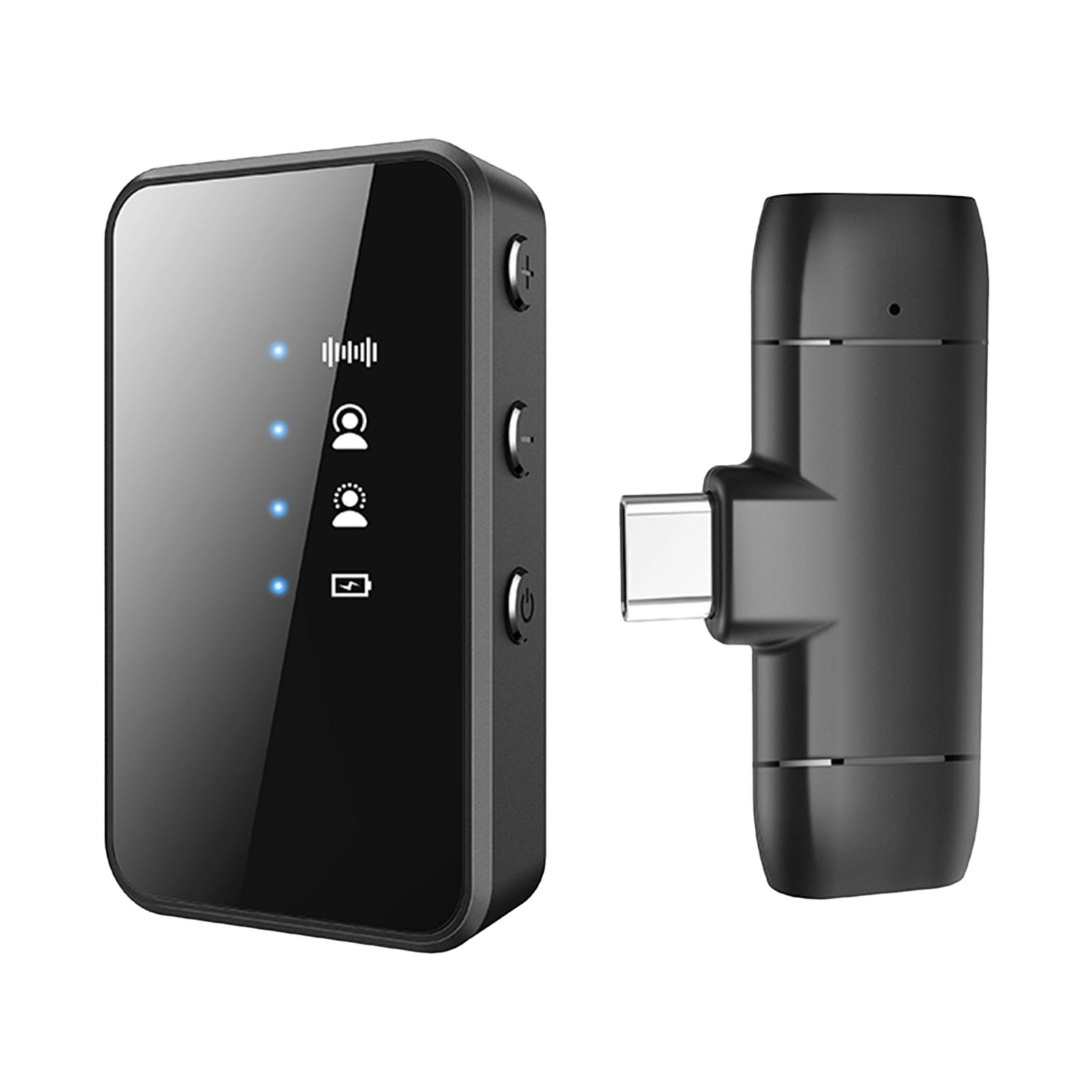 Micro Không Dây Lavalier 2.4G Giảm Tiếng Ồn Plug-Play Gắn Trên Điện Thoại