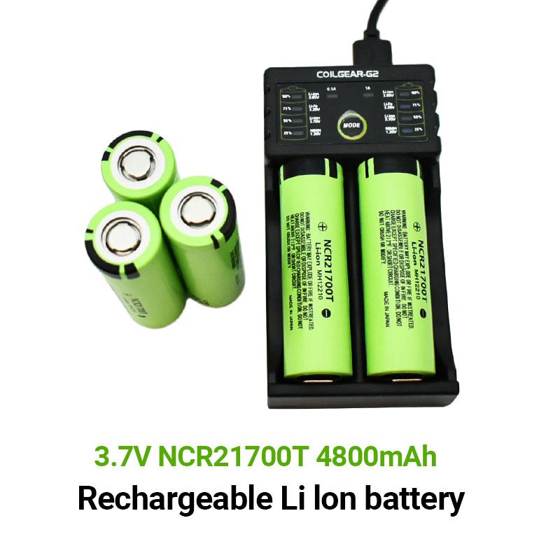100% Nguyên bản 21700 NCR21700T Lithium-Akku 4800mAh 3,7 V 40A Hohe-entladung Pin Li-Ion Màu sắc: Vàng