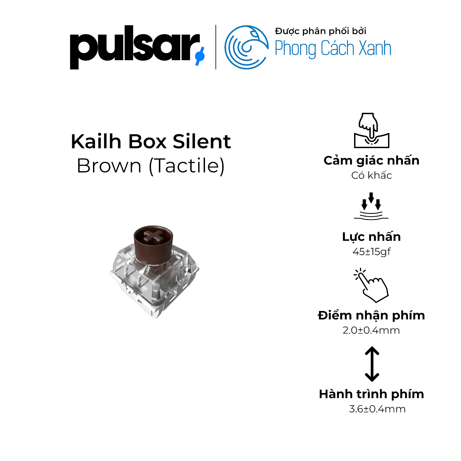 Switch cơ Pulsar - Kailh Silent (gói 90) - Hàng Chính Hãng