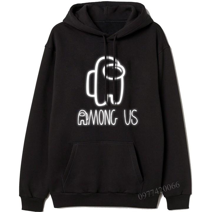 Áo Among US phản quang, áo hoodie ma sói không gian