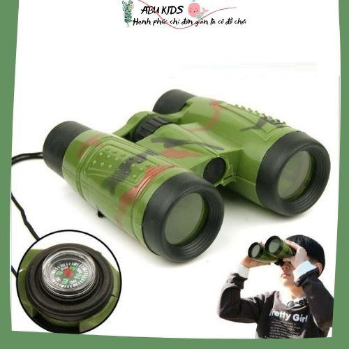 Ống nhòm mini cho bé - kính viễn vọng đồ chơi ống nhòm học sinh có la bàn hình quân sự A216