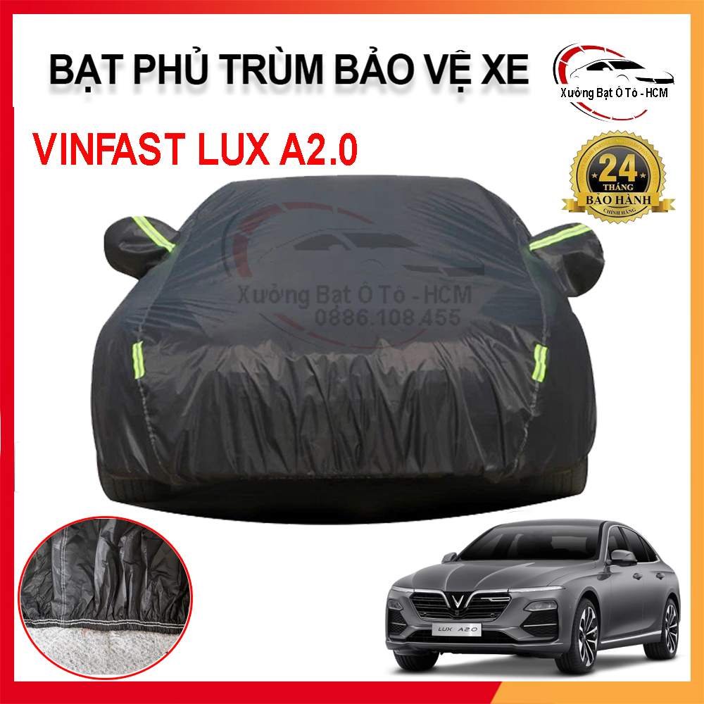 [VINFAST LUX A2.0] Bạt Phủ Xe Ô Tô 3 Lớp Chất Liệu Polyester Cao Cấp Cho Xe VIN LUX A2.0, Bạc Phủ Trùm Bảo Vệ Che Nắng, Chống Nóng, Che Mưa Tuyệt Đối 100%, Bạt Của Xưởng May Theo Kích Cỡ Xe Cam Kết Vừa Xe 100% Và BH 2 Năm