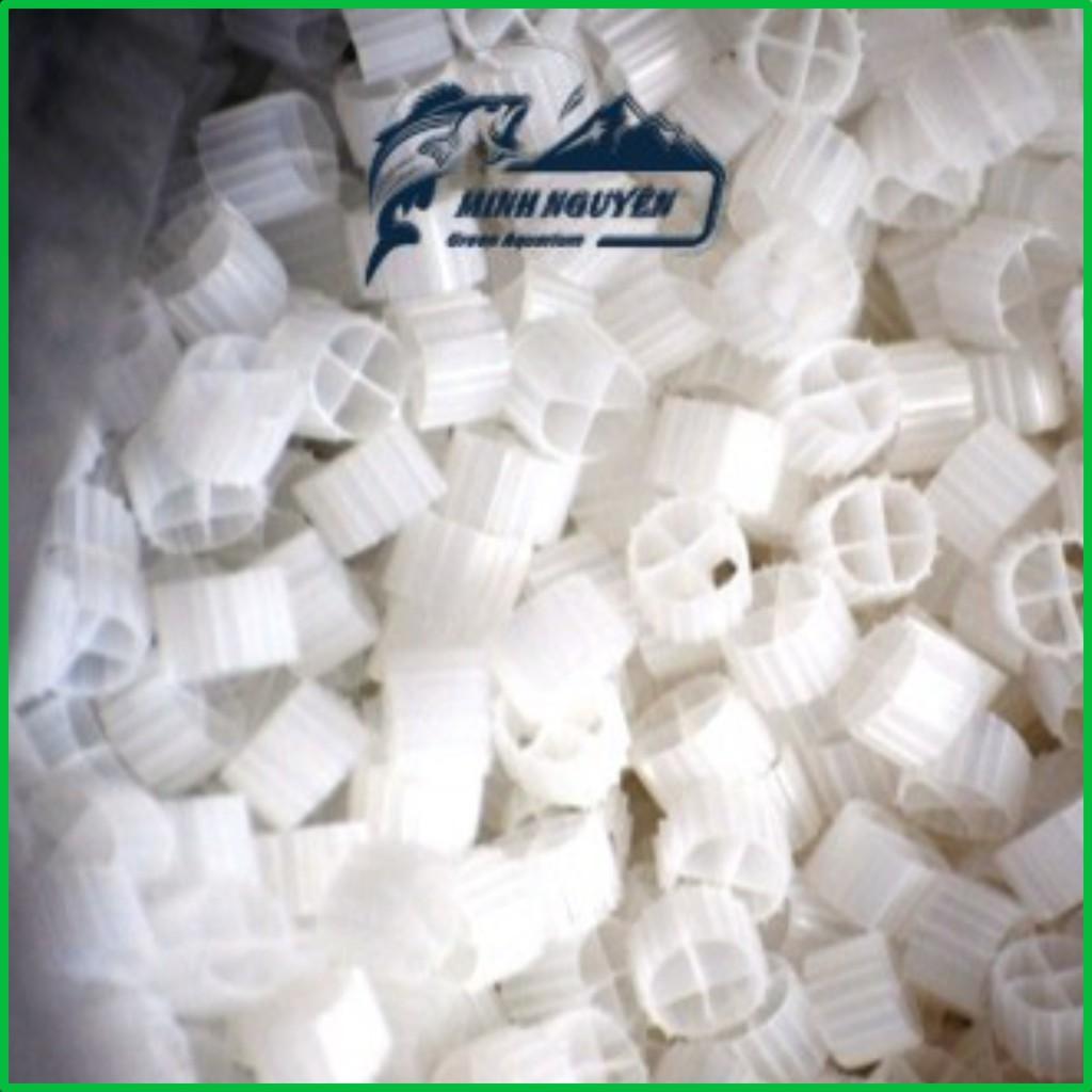 Hạt Kaldnes Hạt Kanet loại 8 6 4 cánh-Vật liệu lọc nước hồ cá, bể cá cảnh 100G