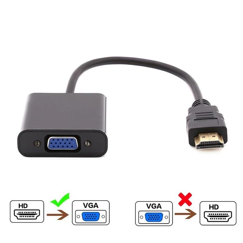 Cáp Chuyển Đổi HDMI Sang VGA 1080P HDMI Cho Xbox/ PS4/ HDTV/ PC/ Laptop/ Máy Chiếu