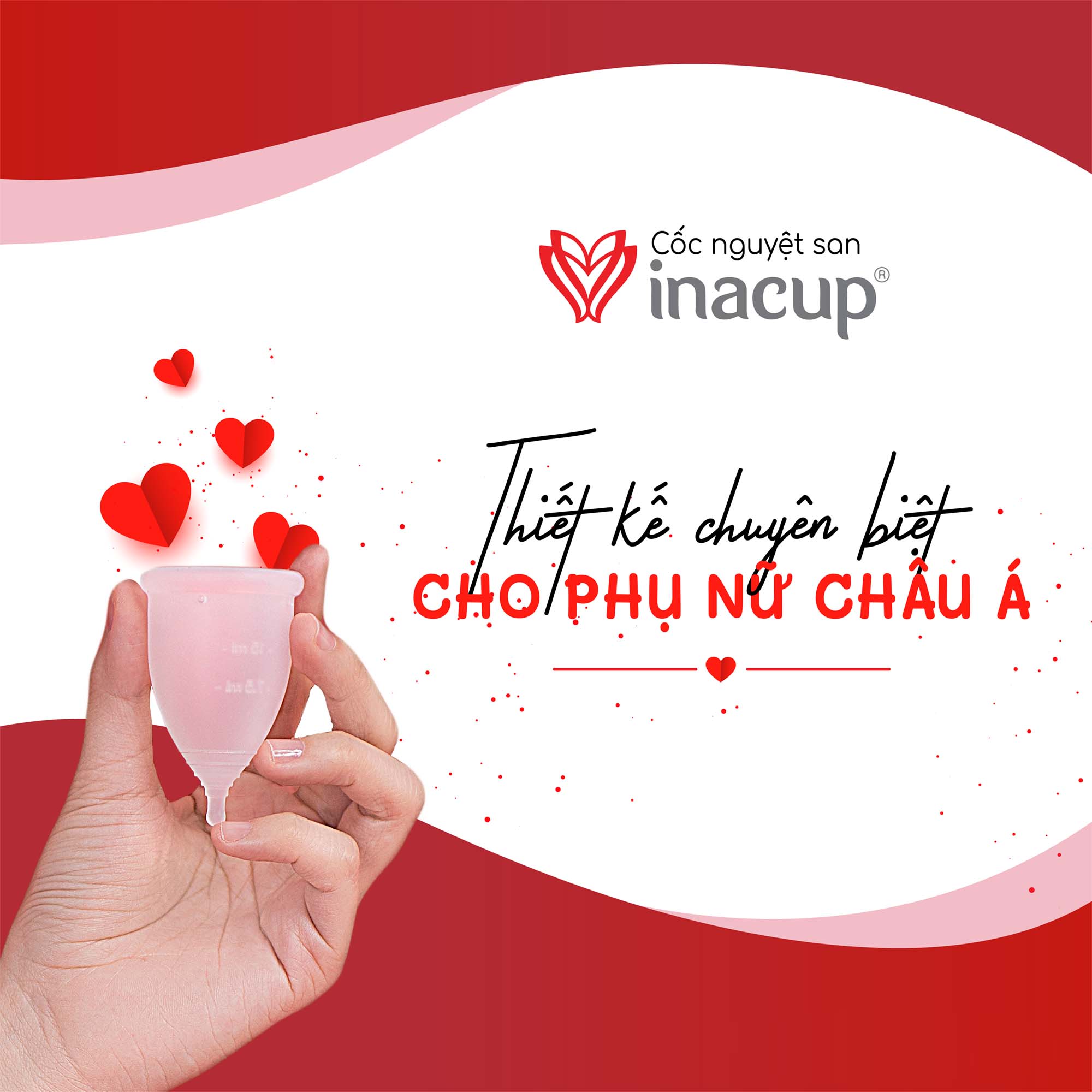 Cốc nguyệt san Inacup Size B 100% Silicone y tế