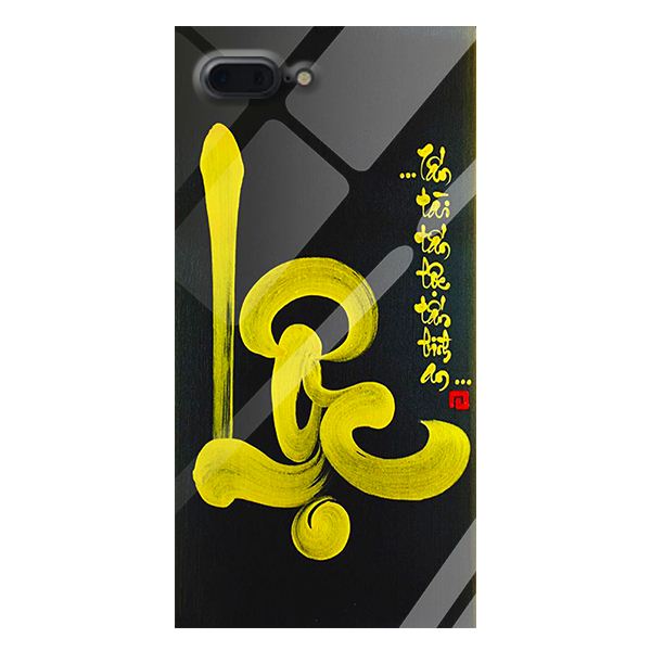 Ốp kính cường lực cho iPhone 7 Plus thư pháp 23 - Hàng chính hãng
