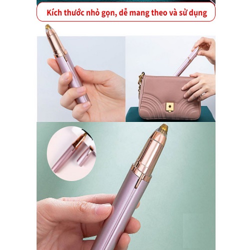 Bút tỉa lông mày, máy cạo chân mày, tỉa ria mép phù hợp nam và nữ, nhỏ gọn tiện lợi Hàng chính hãng Flawless Brows