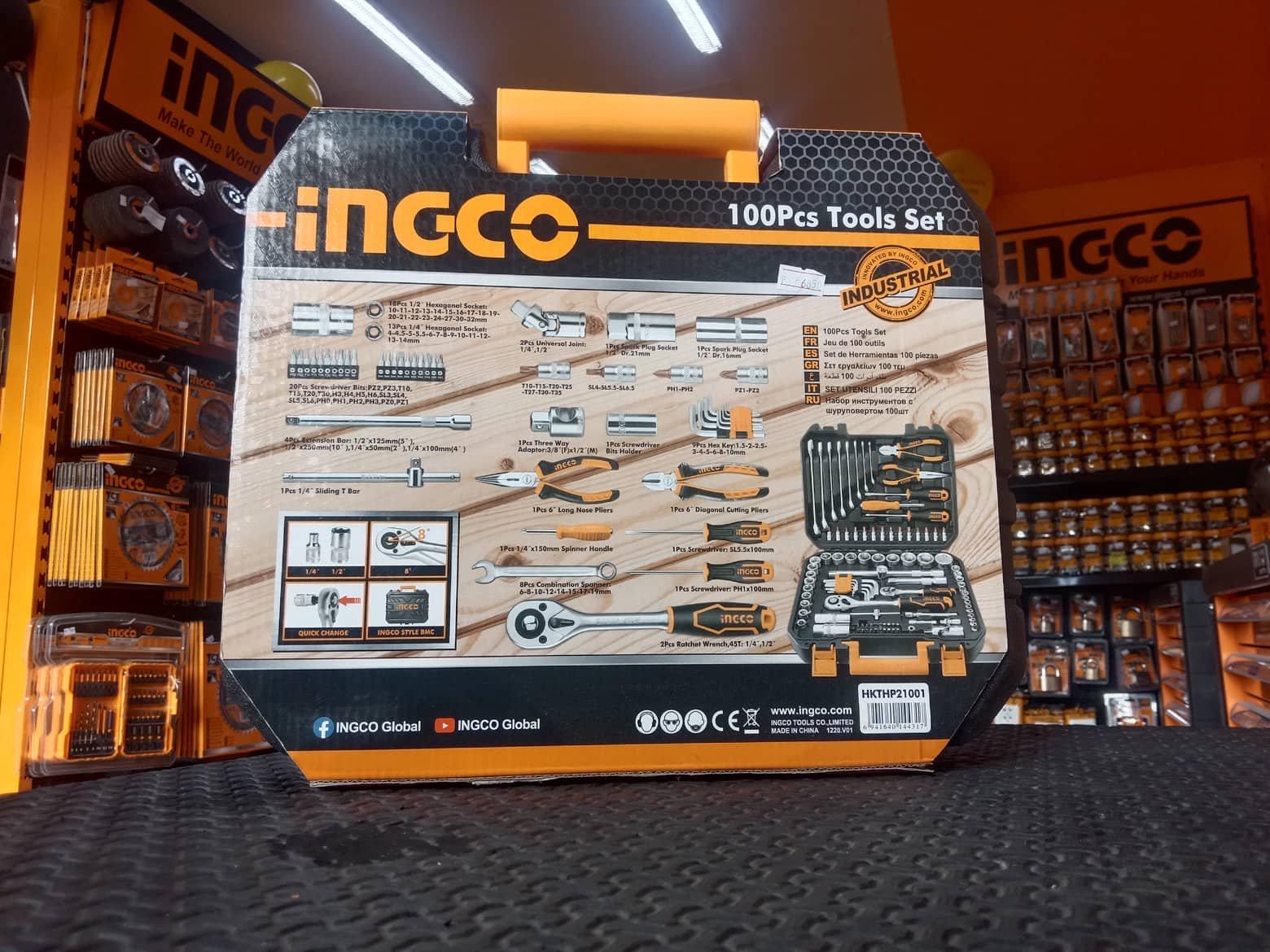 BỘ ĐỒ NGHỀ CẦM TAY 100 CHI TIẾT INGCO HKTHP21001 - HÀNG CHÍNH HÃNG