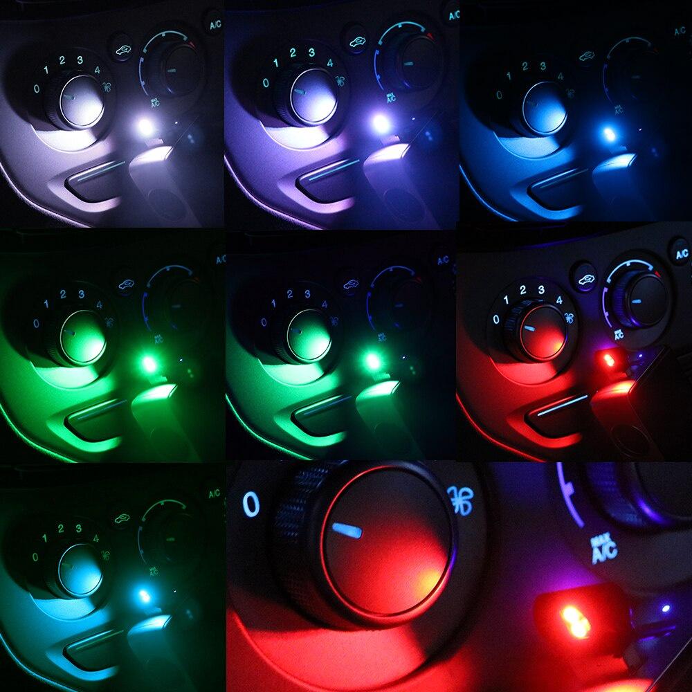 1 Đèn LED USB 7 Màu Mini Trang Trí Nội Thất Xe Hơi