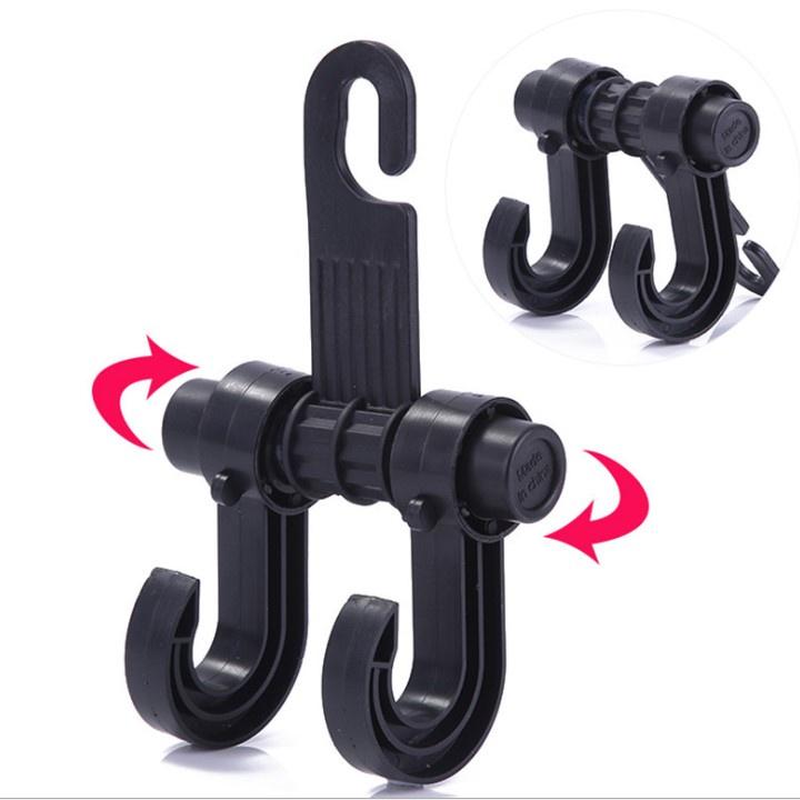 Set 2 Móc Đôi Treo Đồ Gắn Ghế Sau Xe Hơi Tiện Dụng Giá Đỡ Chịu Sức Nặng Lớn Tiện Lợi Nhỏ Gọn