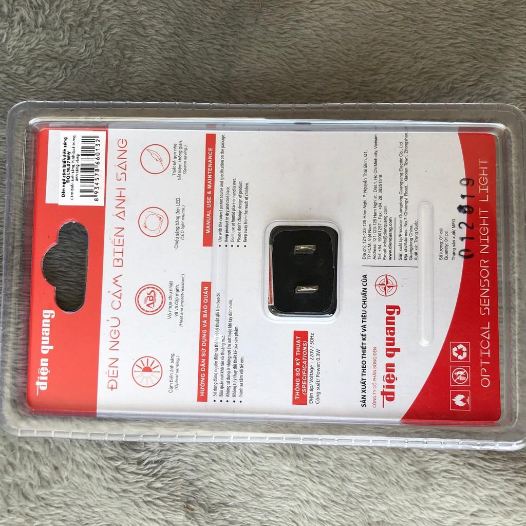 Đèn ngủ cảm biến LED Điện Quang ĐQ LNL07 WW Cảm biến quang, hình quả trứng, ánh sáng vàng