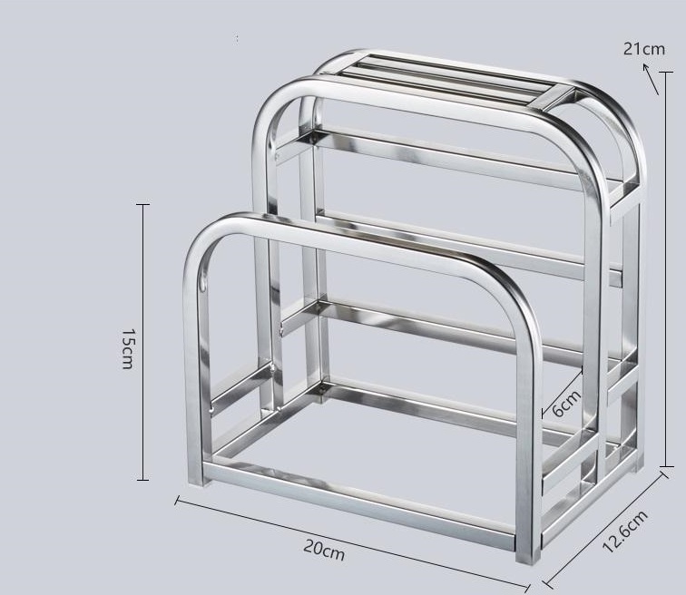 Kệ dao thớt Inox 304 - 21x12.6x20cm