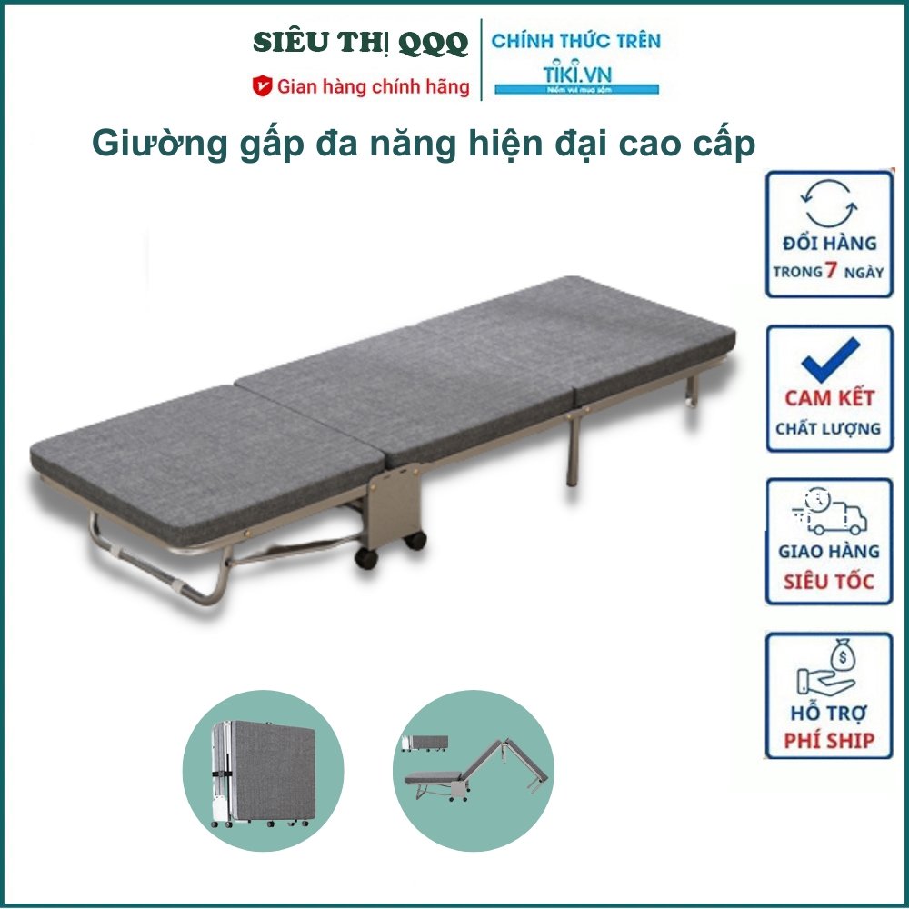 Giường gấp đa năng hiện đại cao cấp , giường gấp có đệm PH23116 - Hàng chính hãng