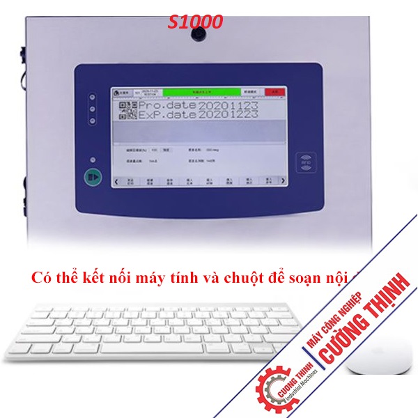 Máy in date công nghiệp S1000 tự động phun hạn sử dụng Cường Thịnh