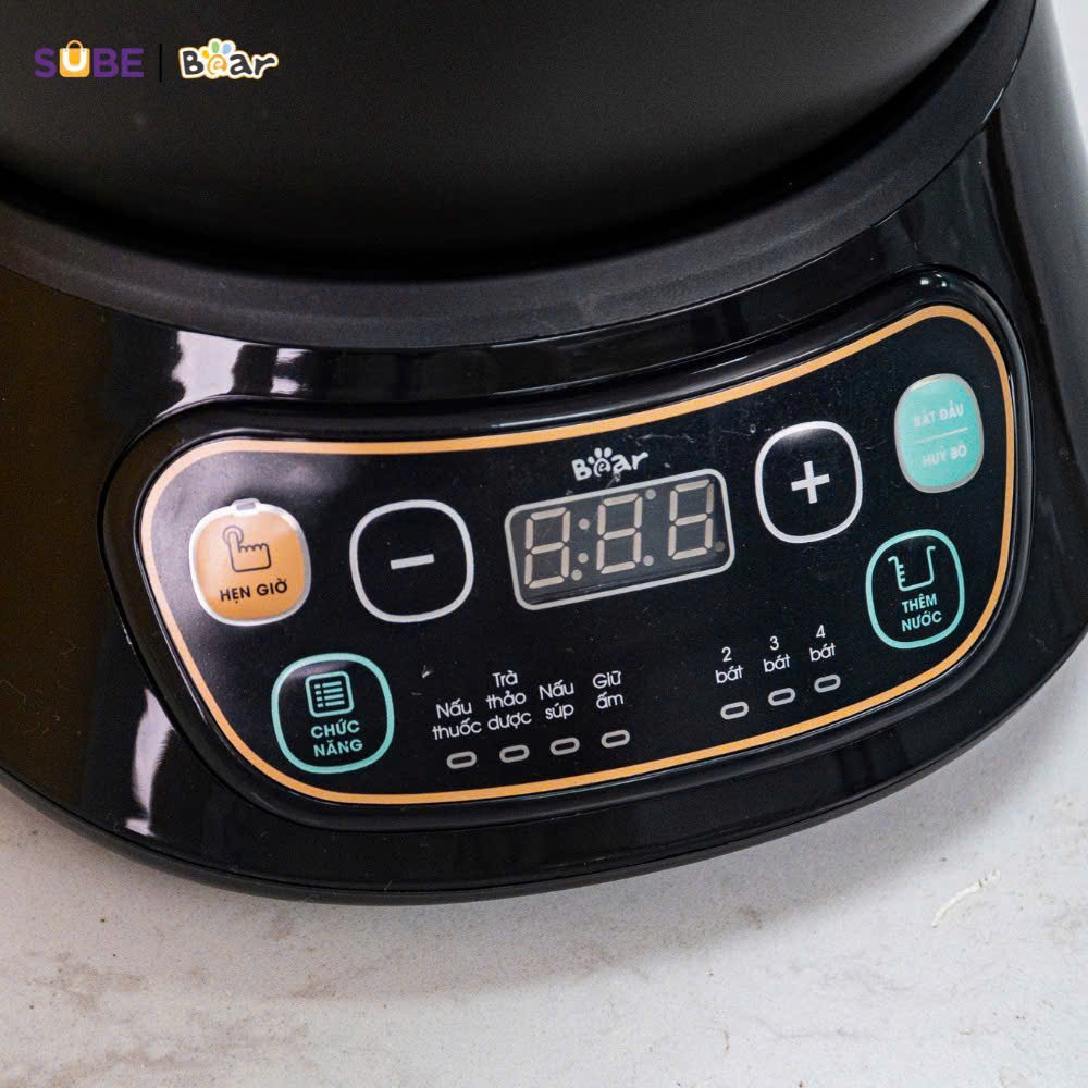 [Hàng chính hãng] Ấm Sắc Thuốc bằng điện tự ngắt Bear SB-AST35 -  500W, Chế độ Hẹn giờ, Giữ ấm
