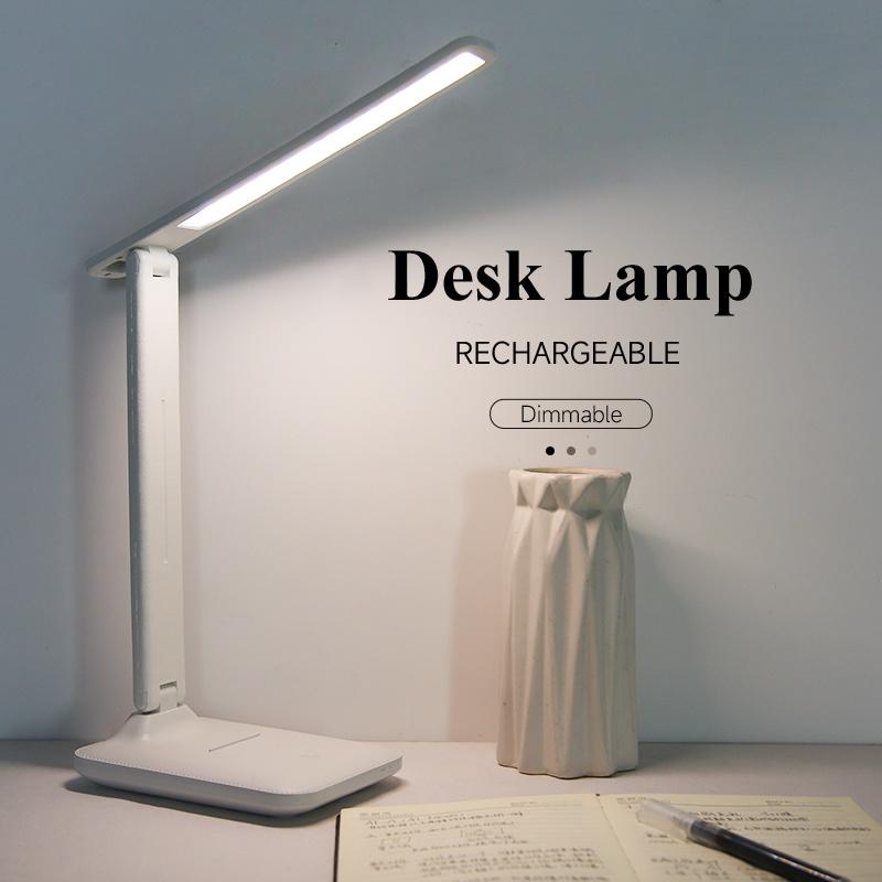 Đèn học Bảo vệ mắt Đèn bàn LED Đèn bàn học có thể gập lại Điều khiển cảm ứng 3 chế độ ánh sáng USB Có thể sạc lại Đèn ngủ di động