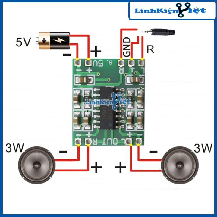 Module mạch khuếch đại âm thanh 2X3W 5V