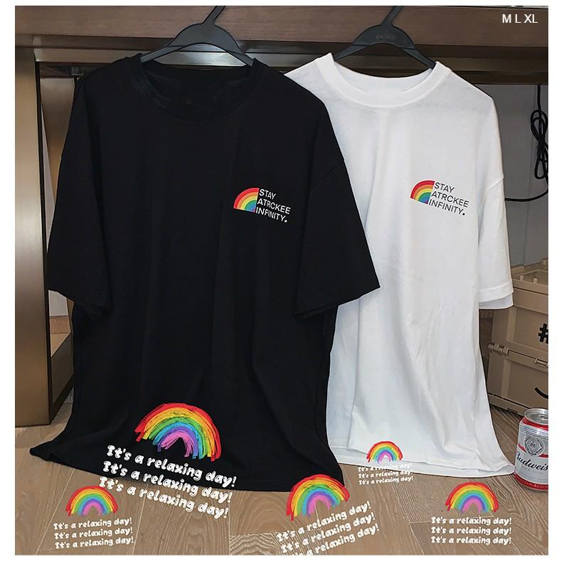 Áo thu tay lỡ STAY ATRCKEE phông Unisex nam nữ tee oversize form rộng pull Ulzzang Streetwear Hàn Quốc vải mềm