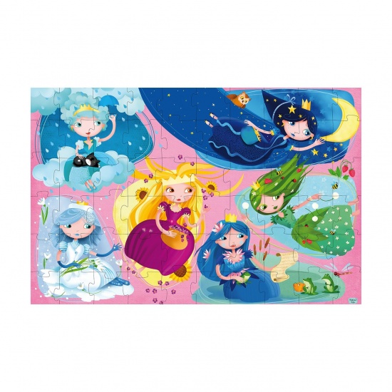 Bộ xếp hình 60 miếng NÀNG CÔNG CHÚA THIÊN NHIÊN của hãng Sassi Junior NATURE PRINCESS
