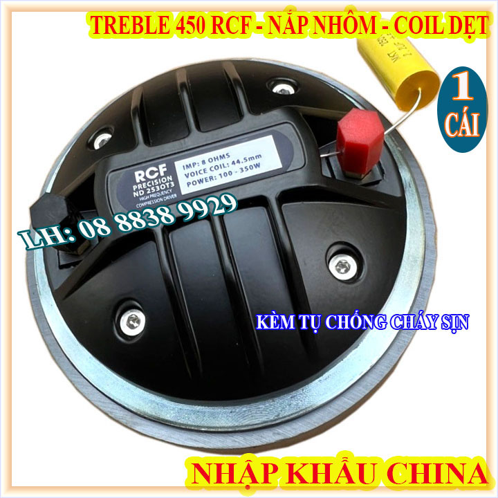 CỦ LOA TREBLE KÈN RCF 450 COIL 44.4 NẮP NHÔM COIL DẸT TỪ TO CAO CẤP - GIÁ 1 LOA