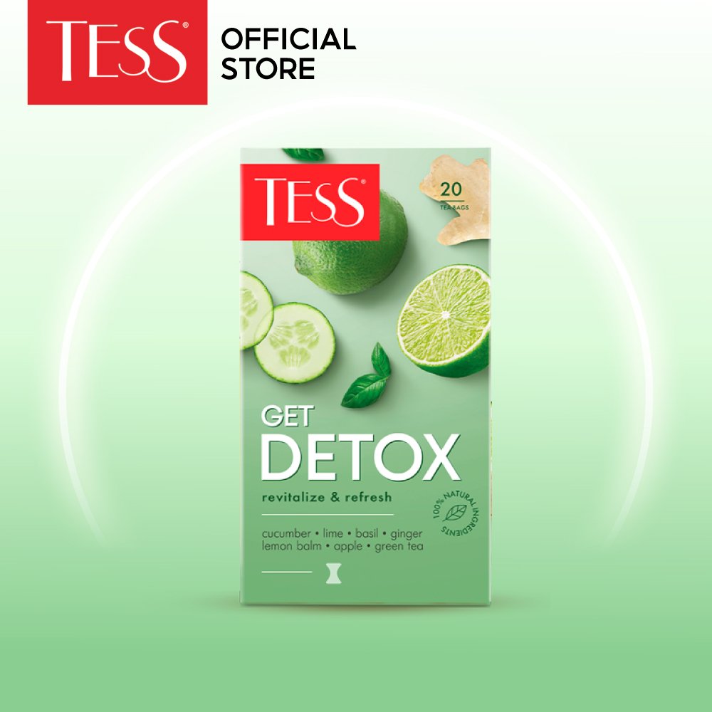 Trà xanh Tess Get Detox giảm cân, giúp thải độc và thanh lọc cơ thể (20 túi lọc/hộp)