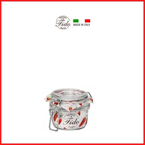 ITALY-Hũ thủy tinh chưng yến, hấp pate, làm kem nắp cài FIDO - Bormioli Rocco - 130ml - 141370