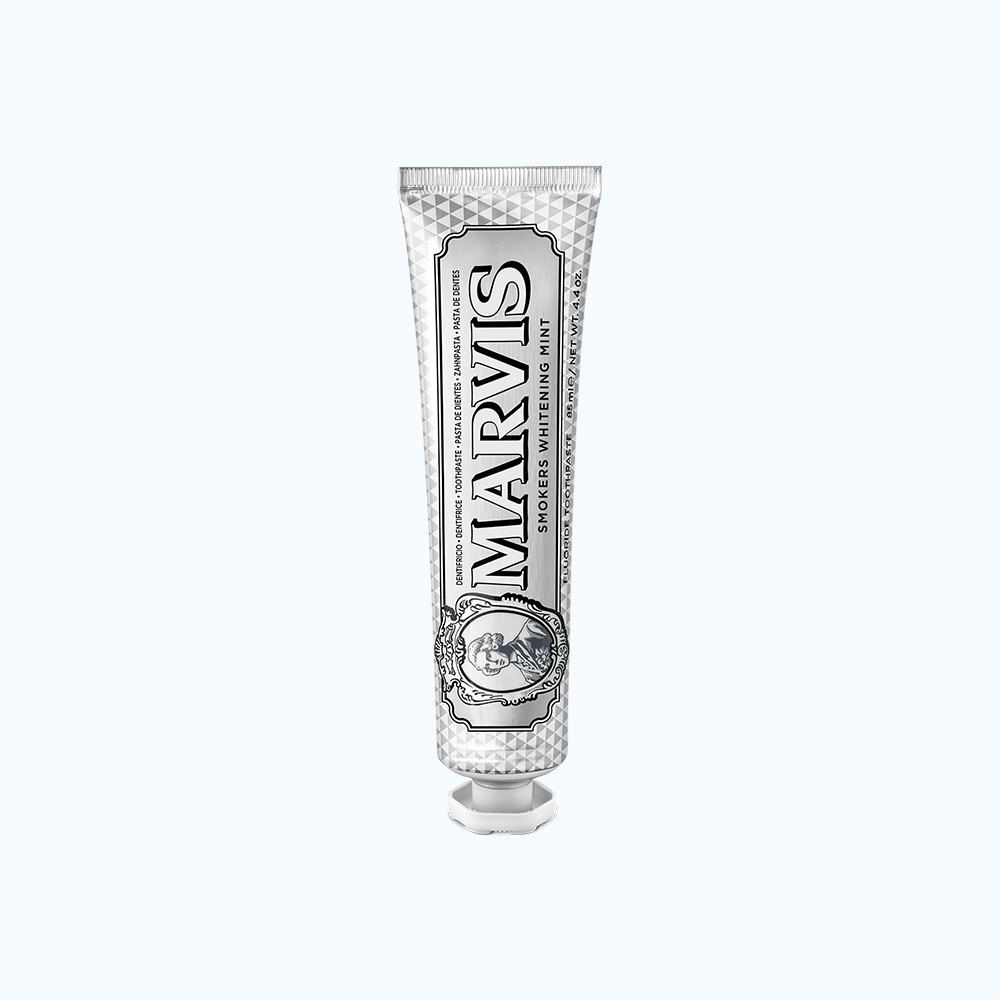 Kem Đánh Răng Marvis Smokers Whitening Mint Vị Bạc Hà hỗ trợ khử ố vàng răng (85ml)