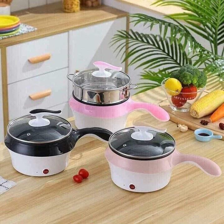 Nồi Lẩu Mini Nồi Hấp 2 Tầng - Ca Nấu Mì 2 Tầng 18Cm, Nồi Lẩu Mini Đa Năng 1.2L