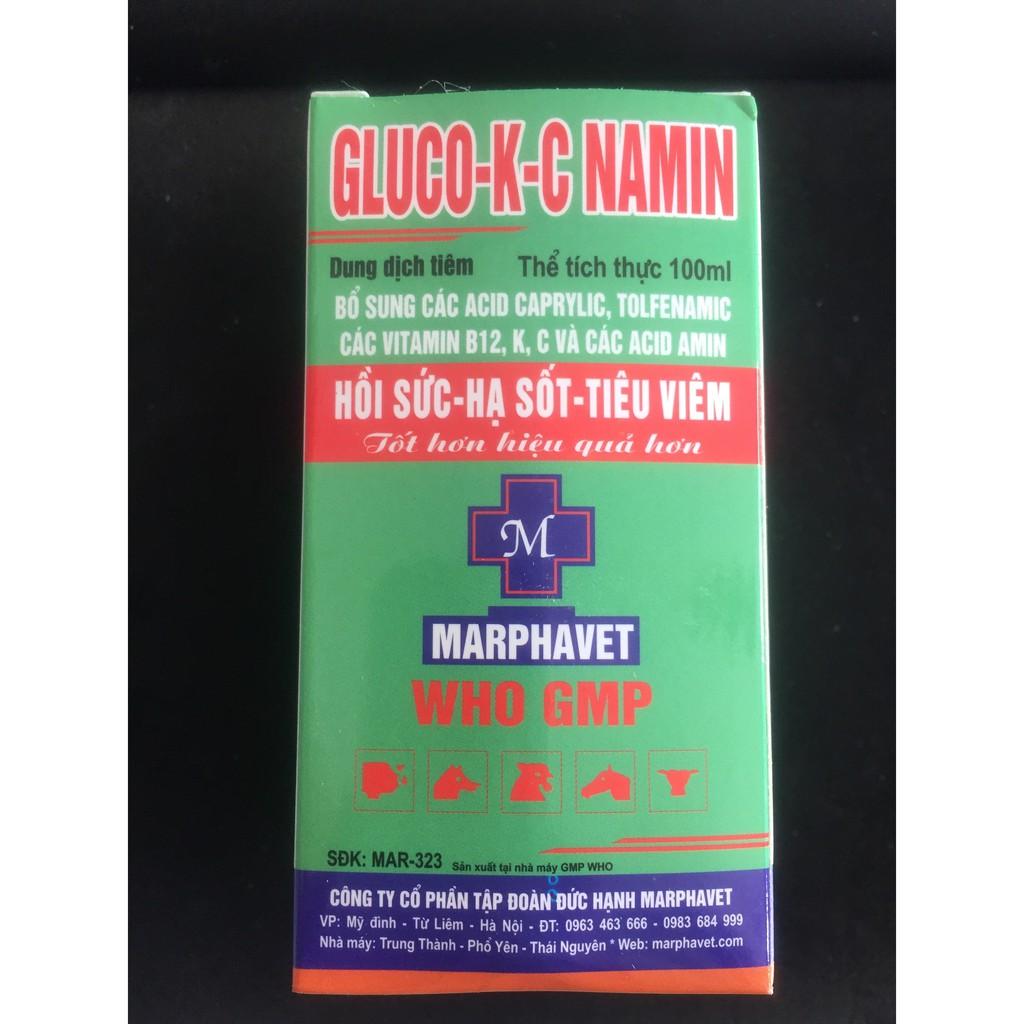 GLUCO KC NAMIN MARPHAVET CHAI 100ML chỉ dùng trong thú y tăng sức đề kháng, bổ máu, bổ sung đầy đủ vitamin quan trọng