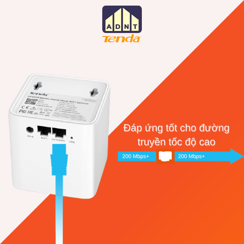 Hệ thống phát wifi tốc độ cao 1200 Mbps băng tần kép Wireless Router Nova MW5 Tenda hàng chính hãng