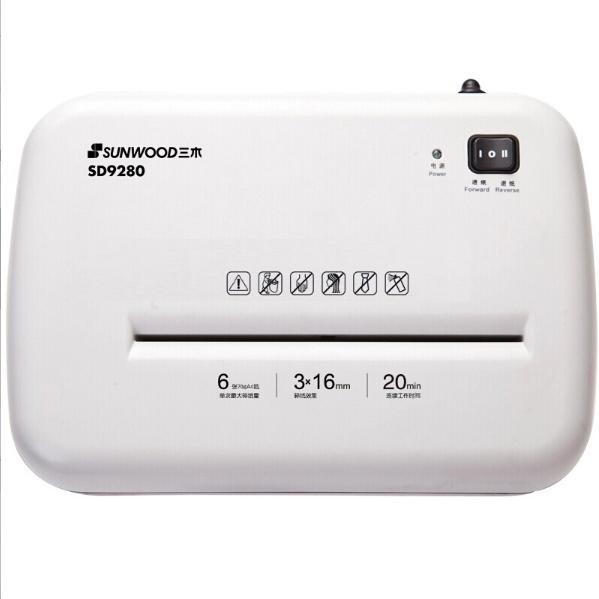 Máy hủy giấy hủy Tài Liệu 6 tờ A4 1 lúc Sunwood Super Shredder 9280 có bánh xe di chuyển ️ FREESHIP ️