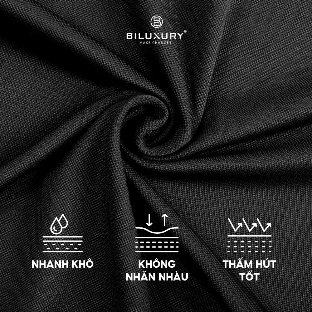 Áo polo nam cổ bẻ Biluxury thun ngắn tay họa tiết MONOGRAM đẳng cấp 6APCH003