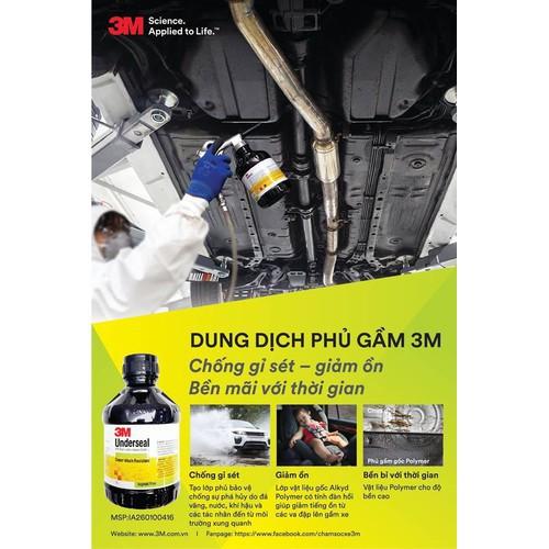 SƠN PHỦ GẦM CHỐNG ỒN 3M UNDERSEAL ANTI RUST UNDERCHASSIS COATING 1 LÍT