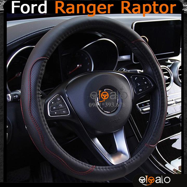 Bọc vô lăng volang xe Ford Ranger Raptor da PU cao cấp BVLDCD - OTOALO