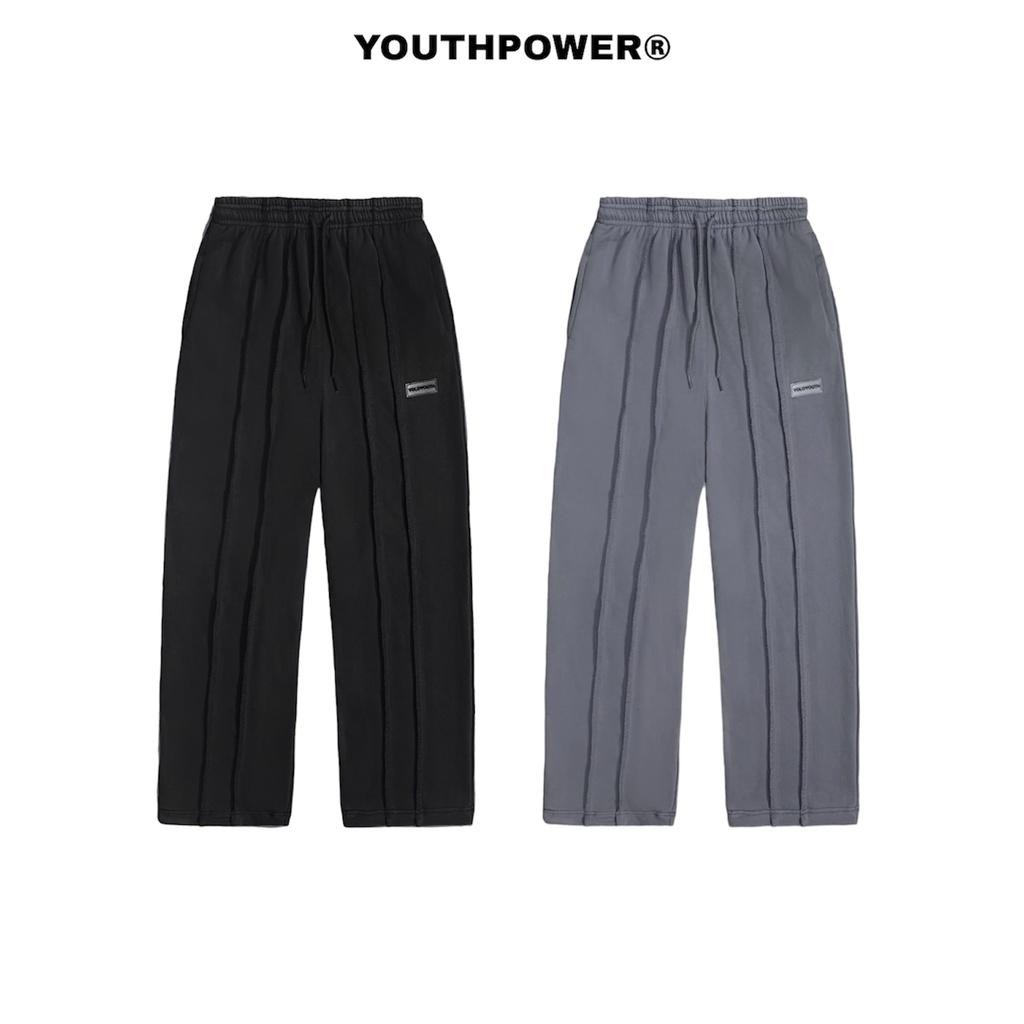 Quần Dài Nỉ Ống Suông Rộng Lưng Thun Dập Sọc N-LINE TRACK PANTS