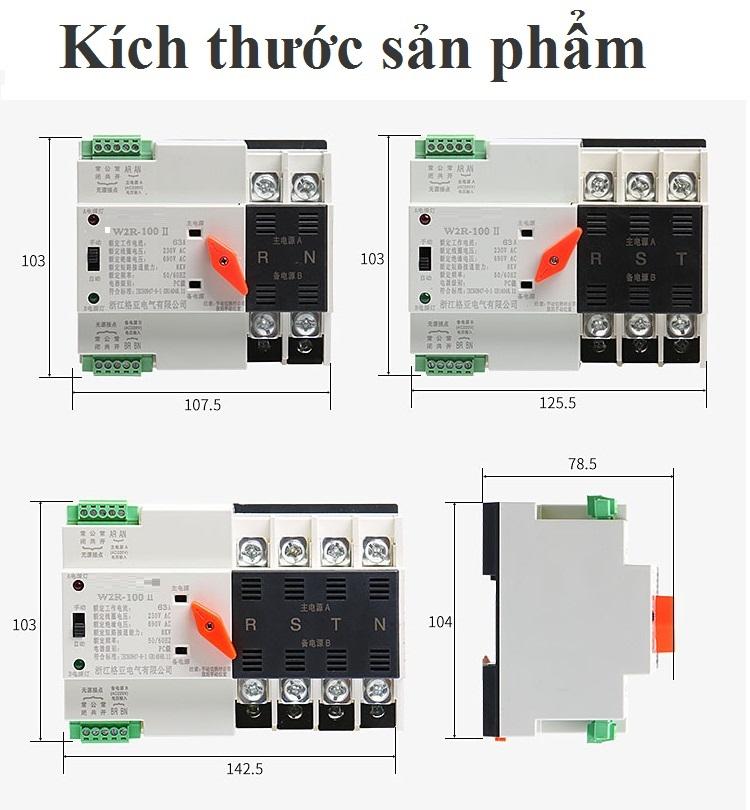 Cầu dao đổi nguồn điện tự động ATS 2P 100A LS-Electric CHUYỂN MẠCH NHANH KHÔNG GÂY MẤT ĐIỆN BẢO HÀNH UY